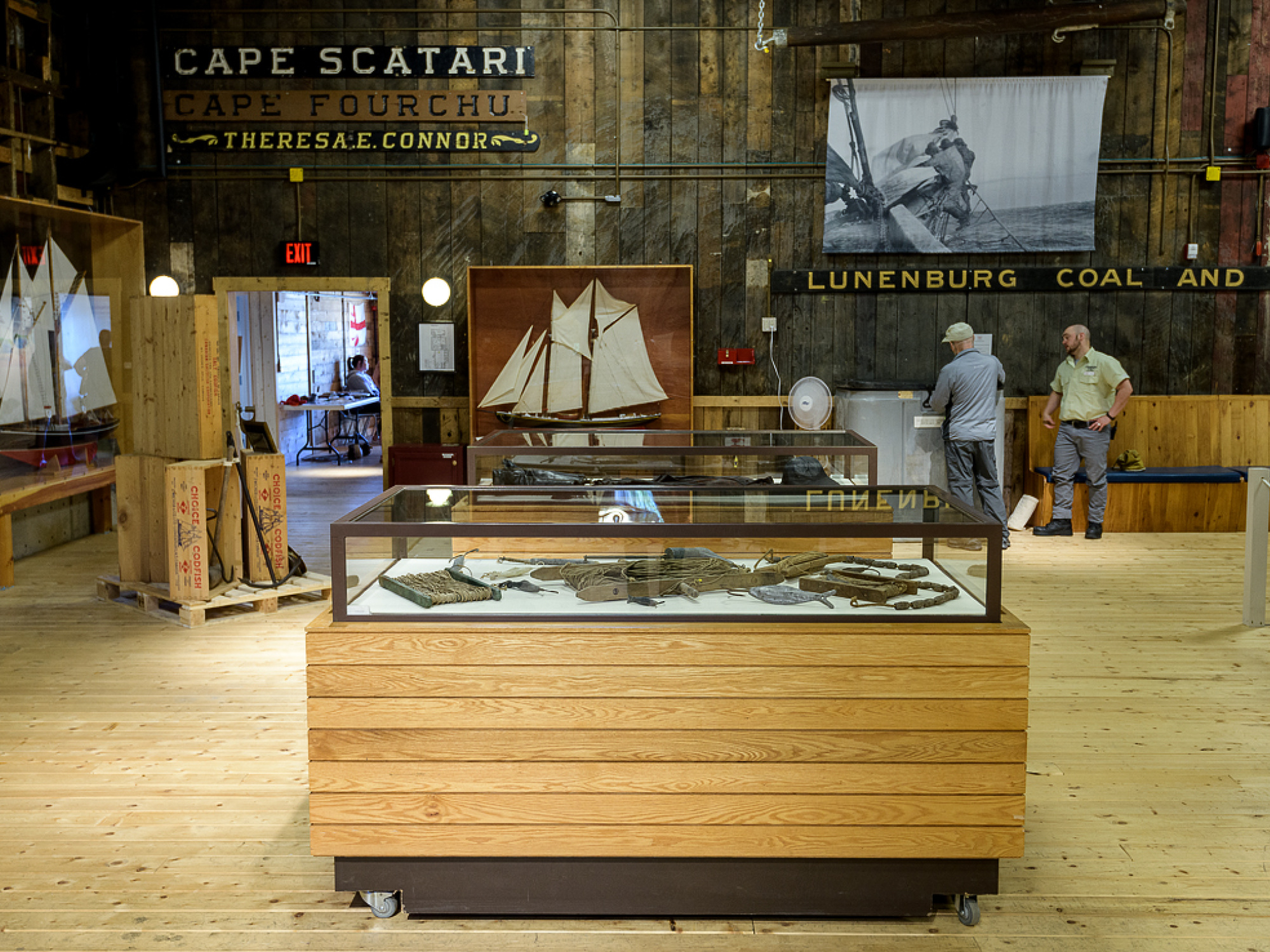 Exhibit space at the Fisheries Museum of the Atlantic