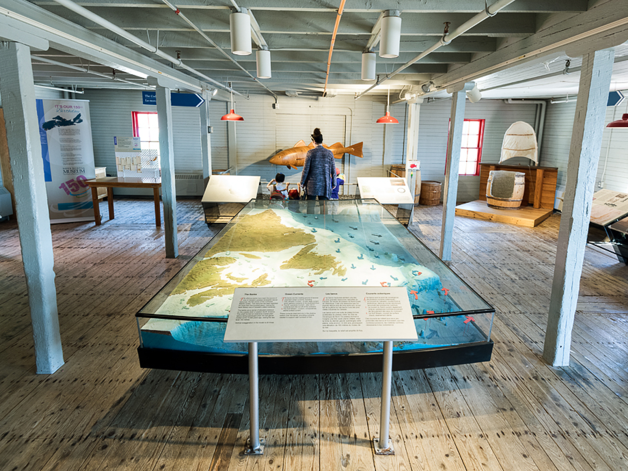 Exhibit space at the Fisheries Museum of the Atlantic