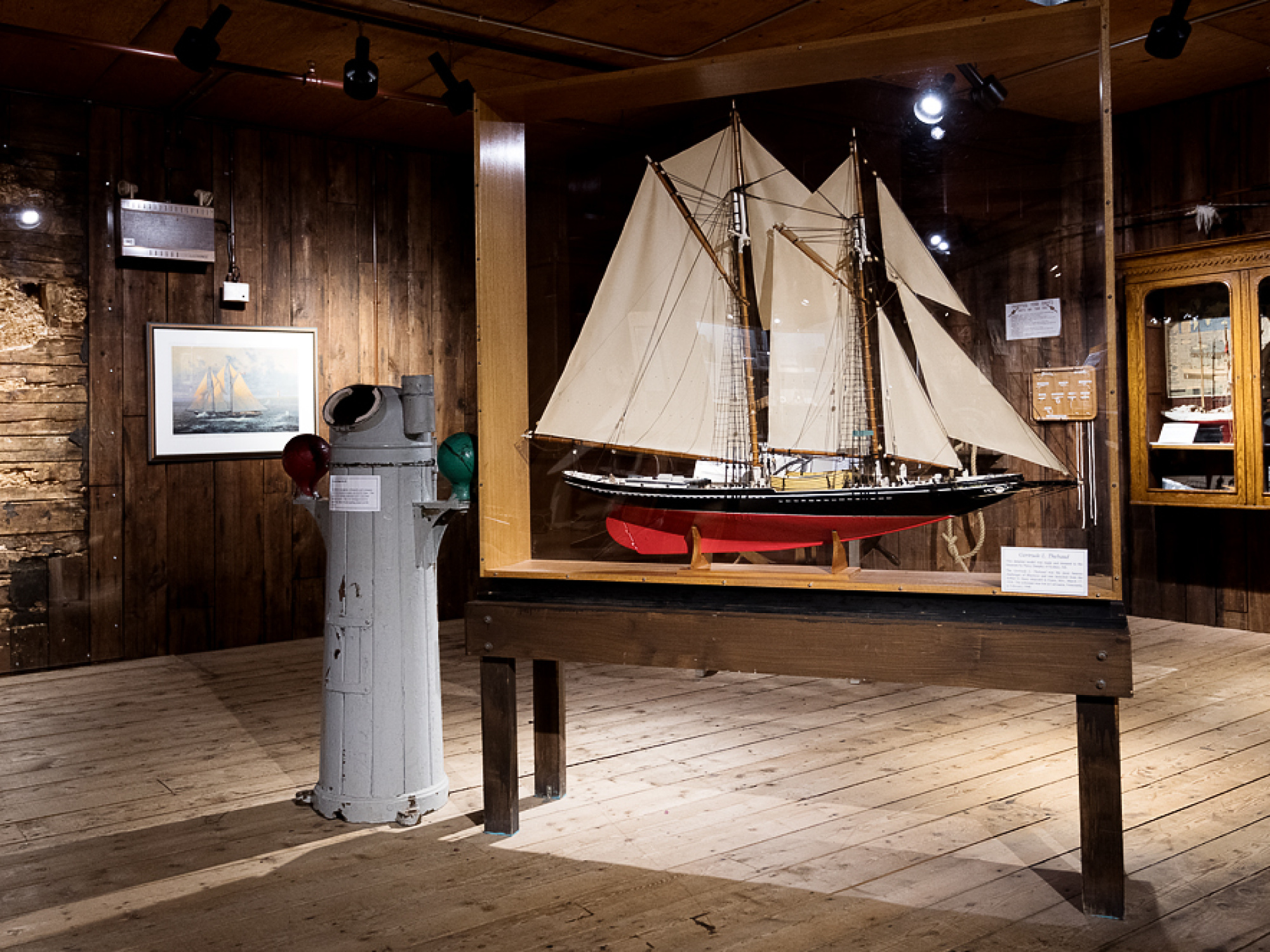 Model of the ships on display at the Fisheries Museum of the Atlantic